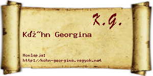 Kóhn Georgina névjegykártya