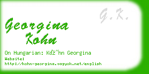georgina kohn business card